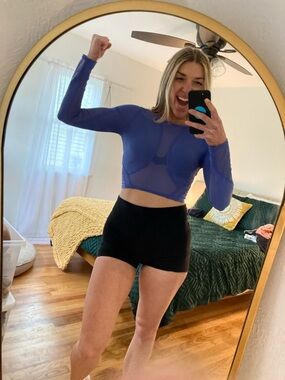 lululemon athletica Purple Long Sleeve Crop Top